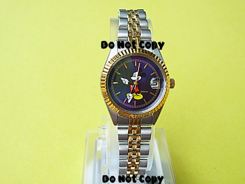 NEW Ladies Disney Mickey Mouse Midnight Blue Date Watch HTF
