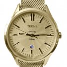 NEW Luxury Men's Trump Gold Mesh Stainless Steel Date Watch