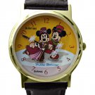 NEW Disney Mickey & Minnie Mouse Skating Christmas Holiday Watch HTF