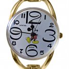 Ladies Vintage Mickey Mouse Gold Bangle Watch HTF