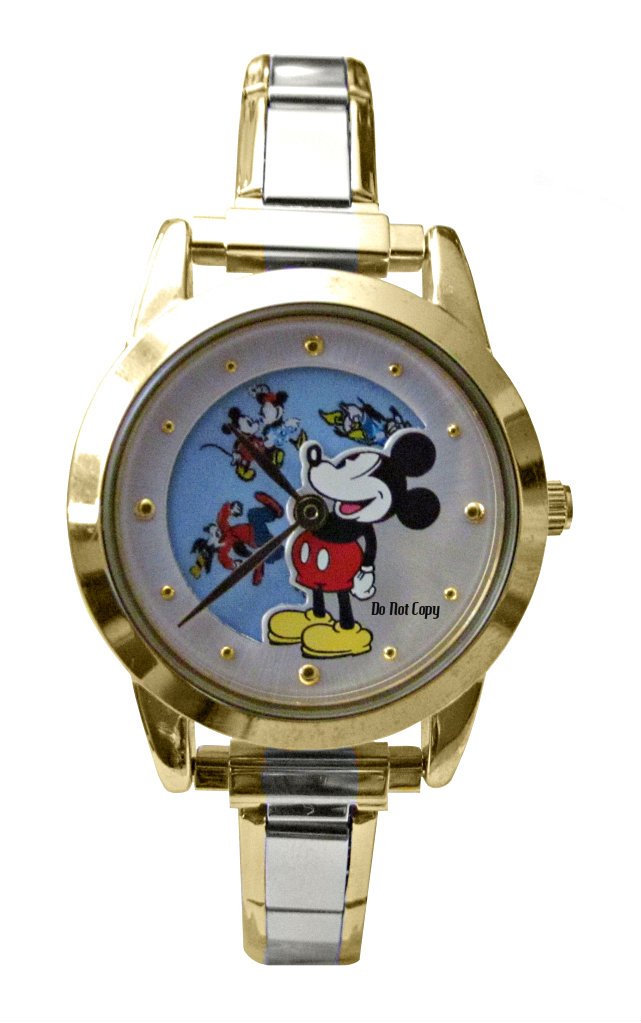 NEW Disney Mickey Minnie Mouse, Goofy, Pluto, Donald Italian Charm Watch HTF