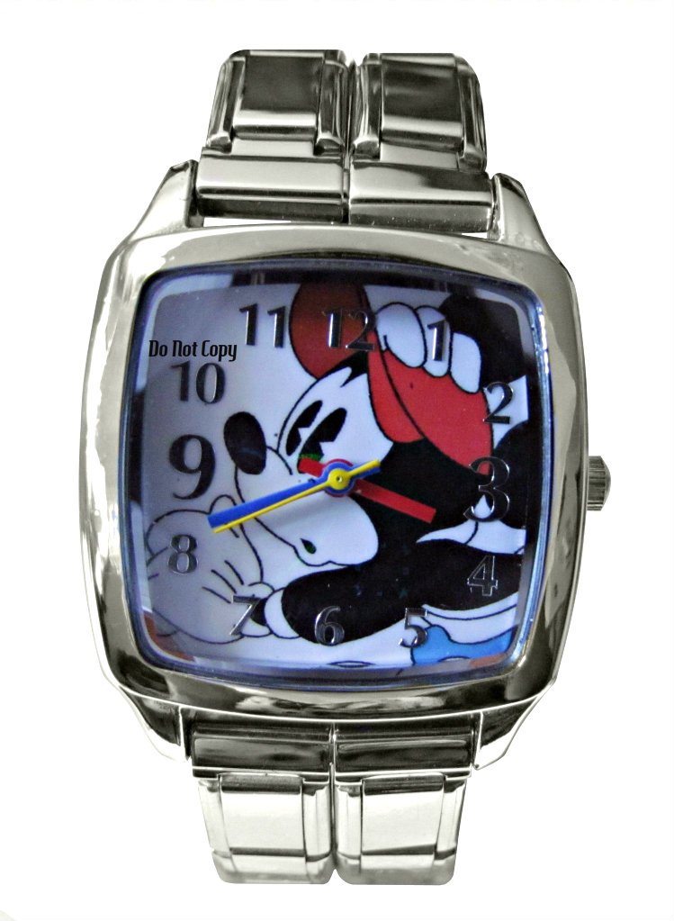 NEW Disney Mickey Mouse Mega Double Italian Charm Watch