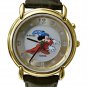 NEW Unisex Disney Mickey Mouse Sorcerer Fantasia Lights-Up Gold Watch HTF