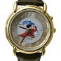 NEW Unisex Disney Mickey Mouse Sorcerer Fantasia Lights-Up Gold Watch HTF