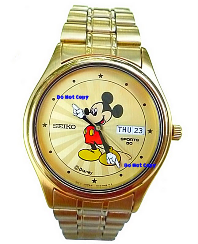 MINT Ladies Disney Mickey Mouse SEIKO Starburst Date/Day SPORTS Watch HTF