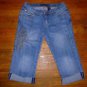 Ladies VANILLA Capri Juniors Embellished Studs Jeans Size 11