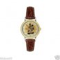 NEW Ladies Disney Mickey Mouse Gold Silhouette Coin Watch HTF