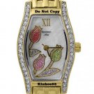 NEW Ladies Armitron Swarovski Gold Mother of Pearl Flower Watch 3680