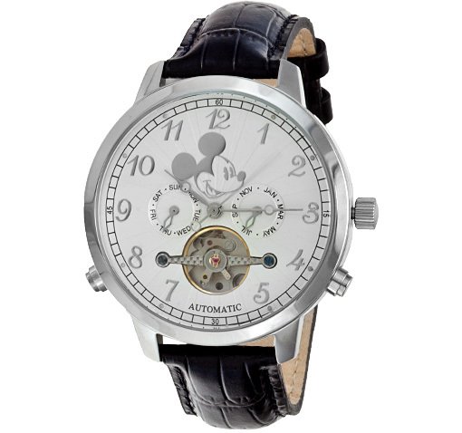 NEW Disney Elgin Men's Mickey Mouse Multifuction Automatic Skeleton Watch