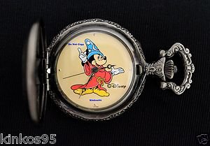 NEW Disney Mickey Mouse Limited Edition Sorcerer Fantasia Pocket Watch HTF
