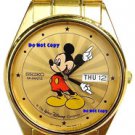 Men's Disney Mickey Mouse SEIKO Starburst Date/Day Watch HTF #59