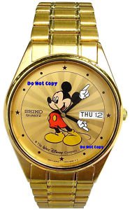 Men's Disney Mickey Mouse SEIKO Starburst Date/Day Watch HTF #59