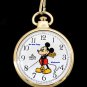 NEW Disney Lorus Mickey Mouse Pie Eye Pocket Watch HTF