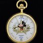 NEW Disney Verichron Mickey Mouse Gold Pocket Watch HTF