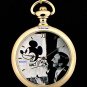 NEW Walt Disney Fossil Mickey Mouse Limited Edition Gold Pocket Watch HTF