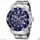 NEW Mens Invicta Pro Diver Chronograph Stainless Steel Blue Dial Watch