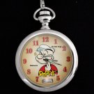 NEW Fossil Popeye Limited Edition Silver Pocket Watch HTF