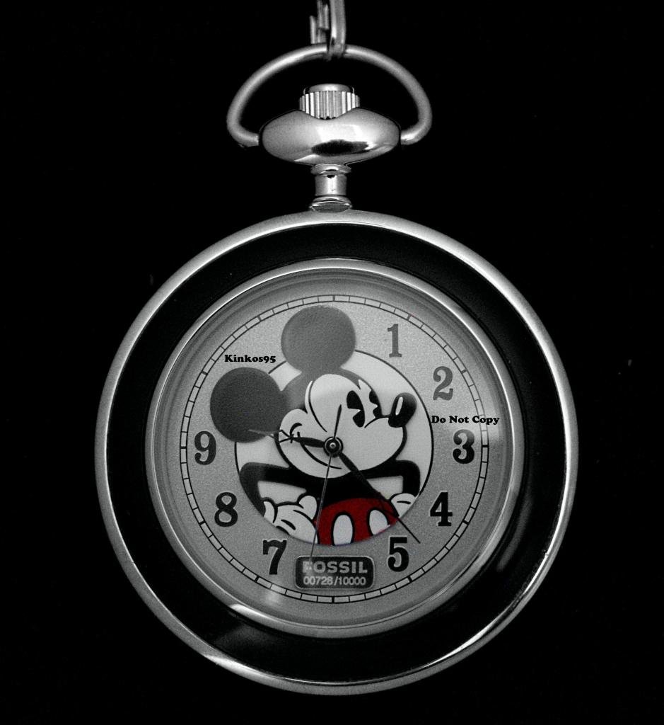 NEW Disney Fossil Mickey Mouse Limited Edition Pocket Watch HTF