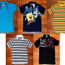 LOT of 5 GAP, Tommy Hilfiger, Spongebob Collar Boys T Shirts Size Small
