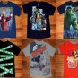 LOT of 6 Marvel Iron Man X-Man The Hulk Faded Glory Boys T Shirts Size 8 Medium