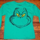 NWOT Boys Dr. Seuss Grinch Green Long Sleeve Shirt Size 8