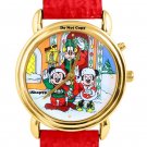 NEW Disney Mickey Mouse Minnie Mouse Goofy Christmas Musical Melody Watch HTF