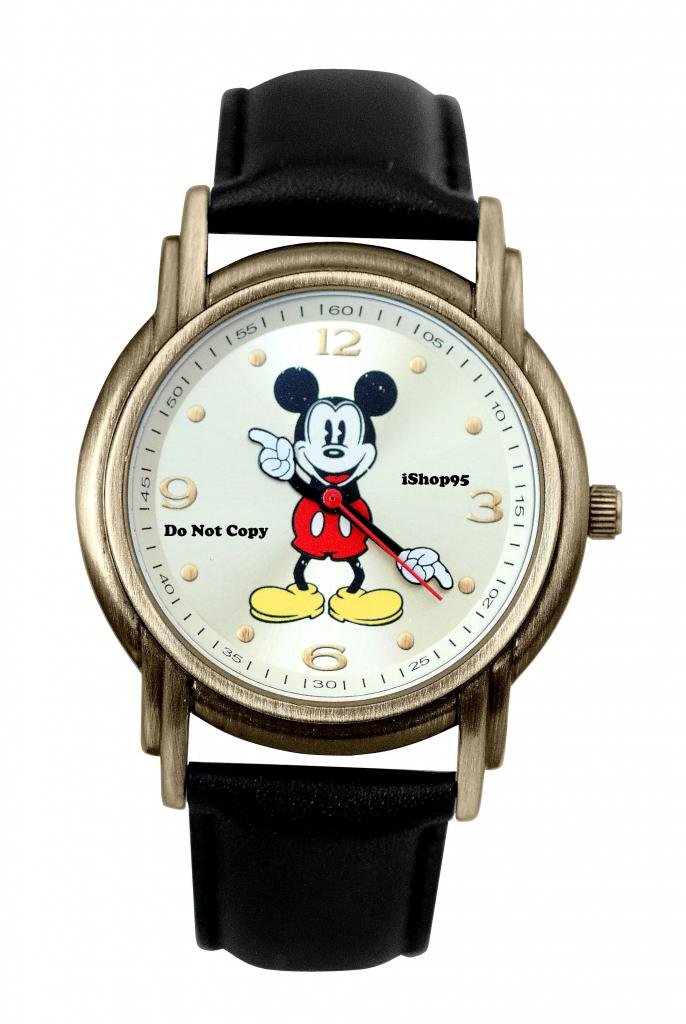 NEW Mens Disney Mickey Mouse Moving Arms Large Watch HTF
