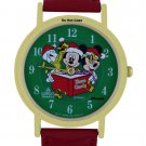 NEW Disney Lorus Mickey Minnie Mouse Donald Duck Christmas Musical Notes Watch