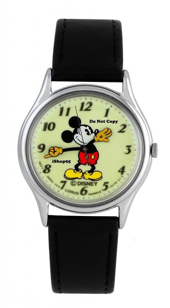 NEW Disney Lorus Mickey Mouse Glow In The Dark Watch HTF