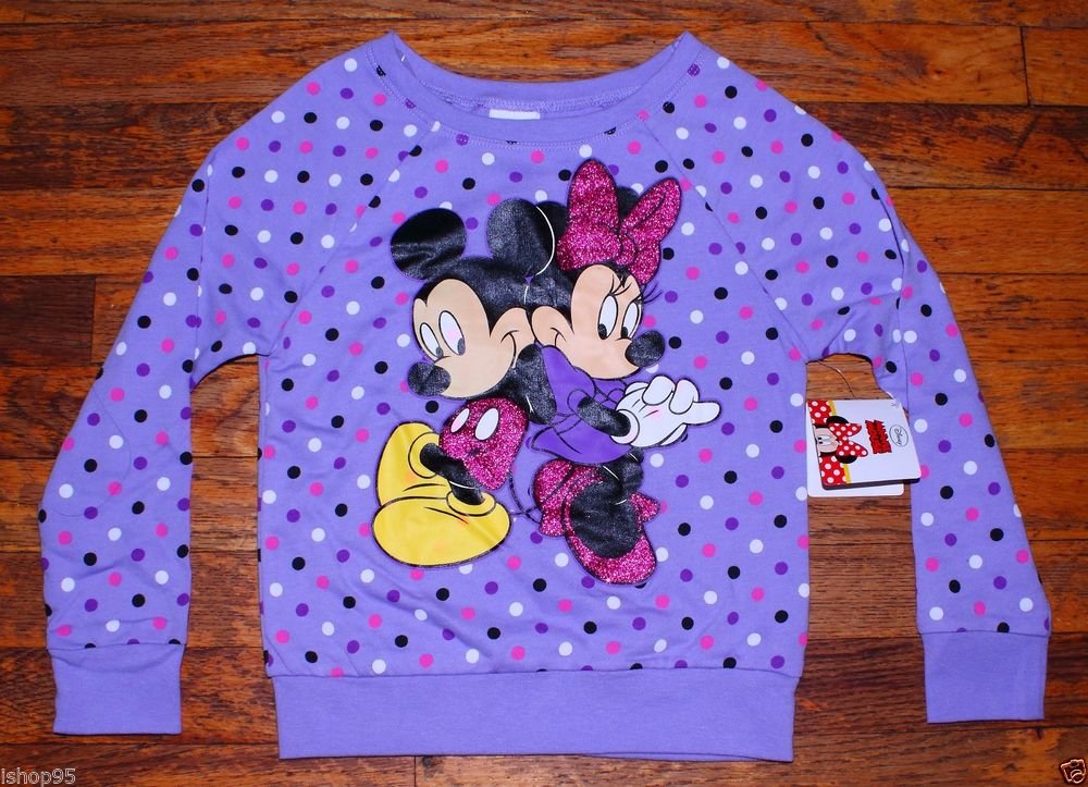 NWT Disney Minnie Mouse Mickey Mouse Girls Sweatshirt