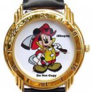 NEW DISNEY MEN'S MICKEY MOUSE FIREMAN FIREFIGHTER LIMITED EDITION GOLD WATCH