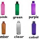 Wholesale Bottles (72 ct) 4 oz Multi Color Plastic Bottles with Non-Dispensing Black Caps