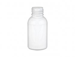 (72 ct) 1 oz. (30 ml) White Boston Round LDPE Plastic Bottles with Plug ...