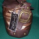 JESSICA SIMPSON LARGE FAUX CROCODILE HOBO BAG/PURSE NEW