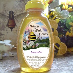 Lavender Honey 16oz  - Raw, Pure, Natural