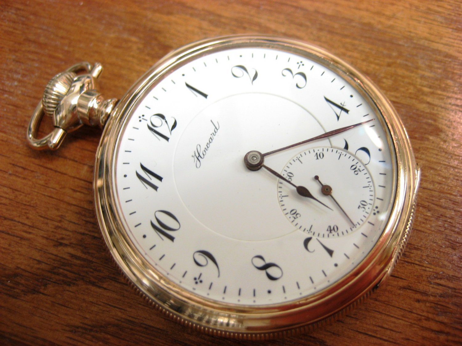 (SOLD)Howard 23 Jewel, Series 0 Pocket Watch Howard Case, Ruby