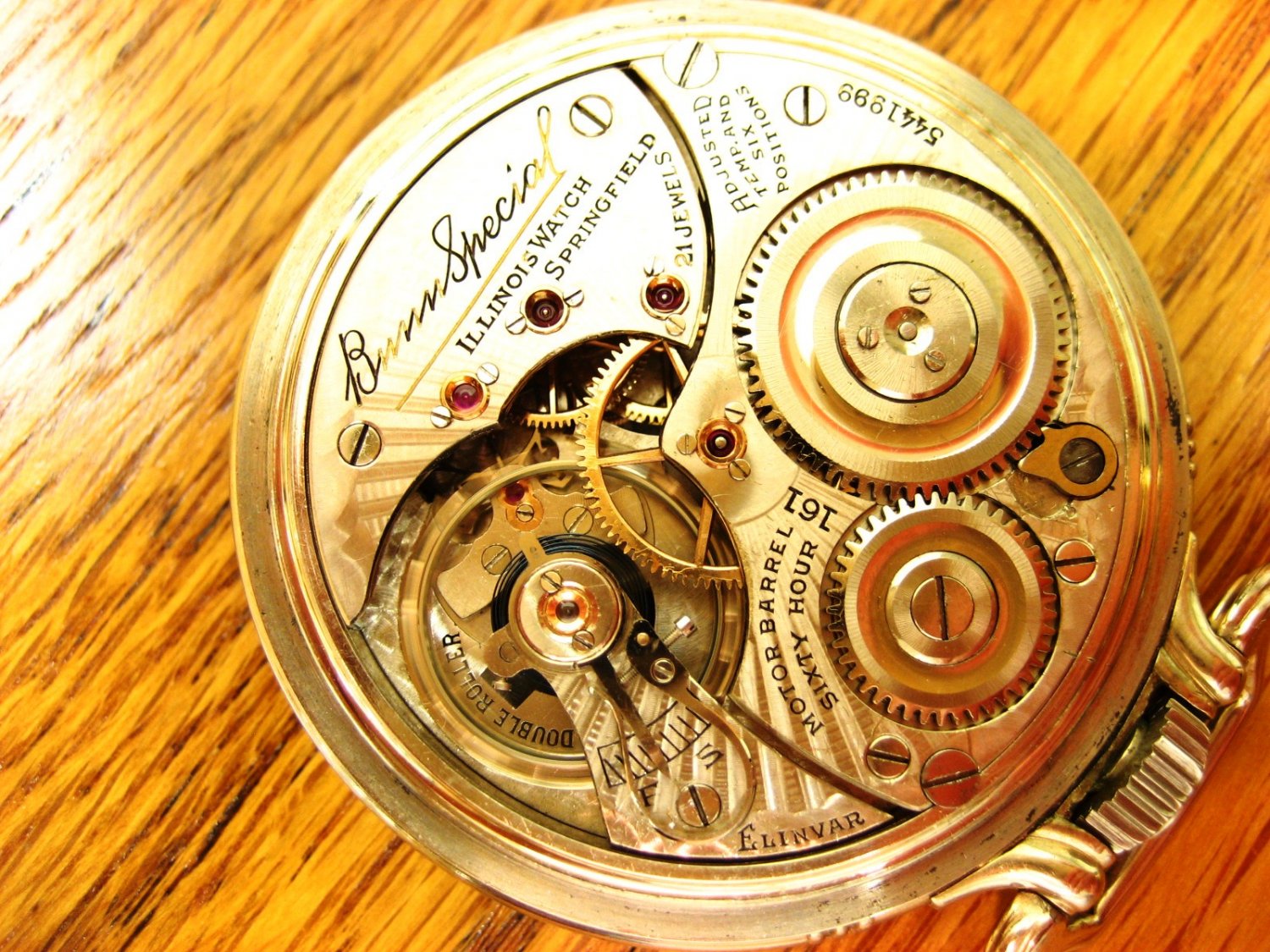 Illinois 161 Elinvar Bunn Special, RR Grade, Pocket Watch Made 1931