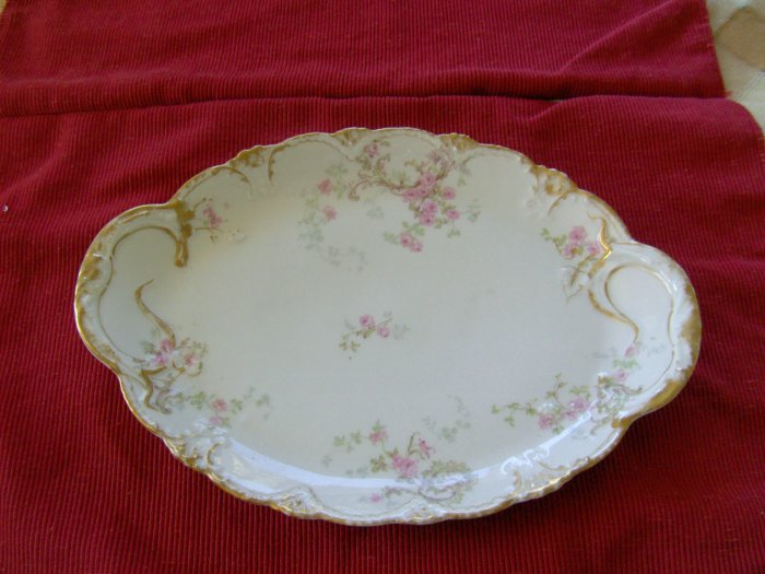 Theodore Haviland Platter Limoges France Pink Roses