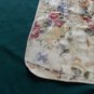 Colorful Damask Tablecloth:  Ecru with Blue &Rose Flowers