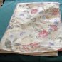Colorful Damask Tablecloth:  Ecru with Blue &Rose Flowers