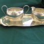 Wallace Sterling Silver Creamer & Sugar with Tray.