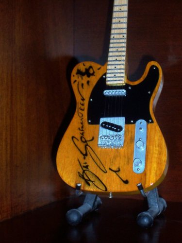 BRUCE SPRINGSTEEN Mini Guitar NATURAL WOOD TELE Memorabilia Collectible Gift
