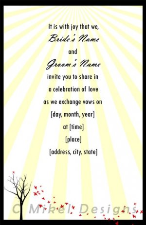 Wedding Invitation - Original Design - Digital Delivery