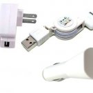 USB CABLE CAR WALL CHARGER FOR IPOD & IPHONE NANO VIDEO CLASSIC