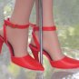 Red Leather Ankle Wrap for Tonner's 22" American Model