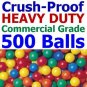 Free Shipping 500 pcs Commercial Grade Crush Proof Plastic Ball Pit Balls 5 Colors 3" Phthalate Free