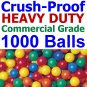 Free Shipping 1000 pcs Commercial Grade Crush Proof Plastic Ball Pit Balls 5 Color 3" Phthalate Free