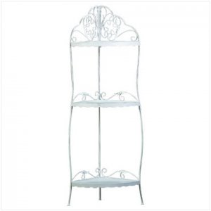 White Scrollwork Corner Shelf