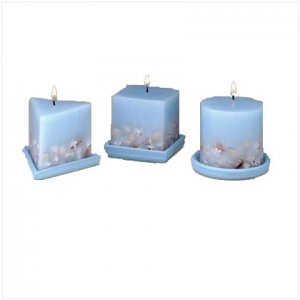 Designer Sea Shell Candle Set