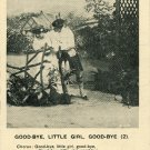 Vintage Romance Postcard Good Bye Little Girl man wearing kilt going off to be a soldier